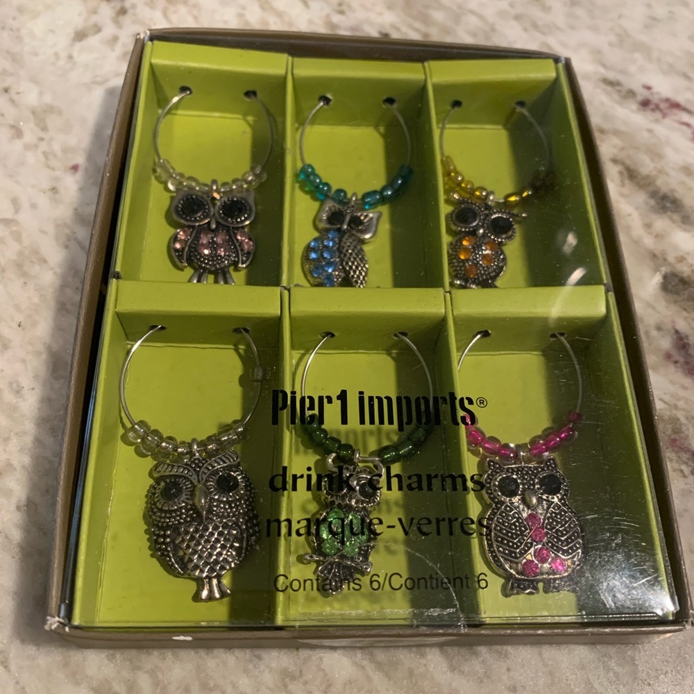 Pier one Owl drink charms